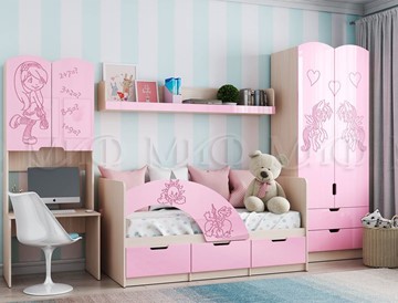 Комната для девочки Юниор-3, Розовый металлик в Перми