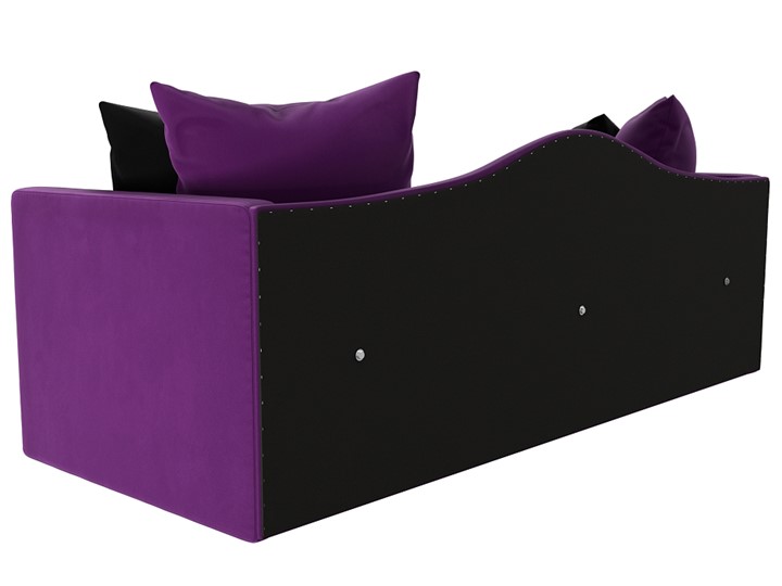 Диван-кровать Дориан, Фиолетовый/Черный (Микровельвет) в Перми - изображение 6