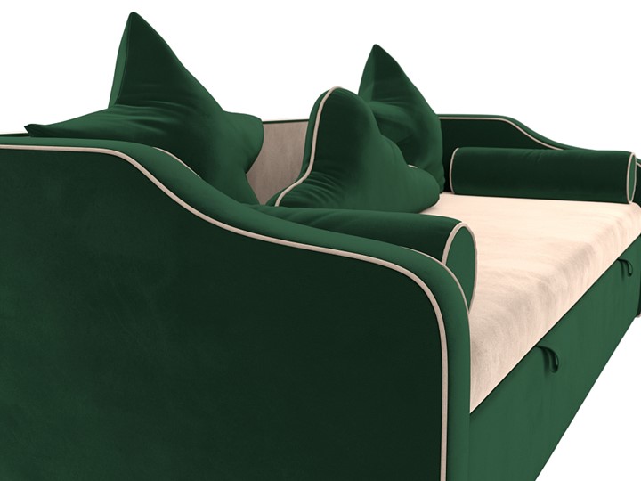 Диван-кровать Рико, Бежевый/Зеленый (Велюр) в Перми - изображение 3
