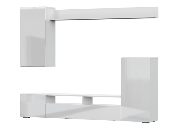 Набор мебели в гостиную МГС-4, белый/белый глянец в Перми - изображение