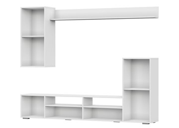 Набор мебели в гостиную МГС-4, белый/белый глянец в Перми - предосмотр 1