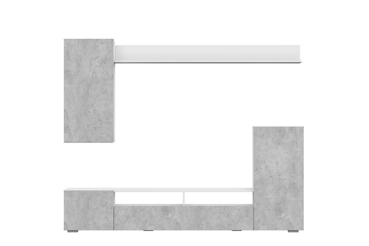Гостиная МГС-4, белый/цемент светлый в Перми - изображение 1