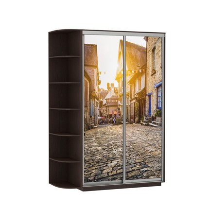 Шкаф двухдверный Экспресс 1500x600x2400, со стеллажом, Улица/венге в Перми - изображение