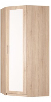 Угловой распашной шкаф Реал (YR-230х1034 (3)-М Вар.1), с зеркалом в Перми - изображение