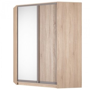 Угловой шкаф Аларти (YA-198х1400(602) (12) Вар. 4; двери D5+D6), с зеркалом в Перми - предосмотр