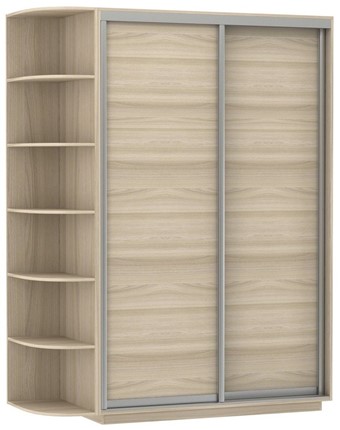 Шкаф Экспресс (ДСП) со стеллажом 1500х600х2400, шимо светлый в Перми - изображение