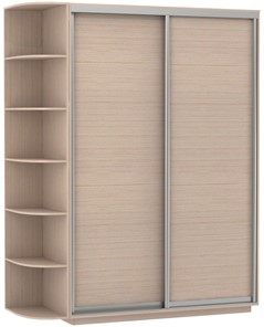 Шкаф 2-дверный Экспресс (ДСП), со стеллажом 1900х600х2200, дуб молочный в Перми - предосмотр