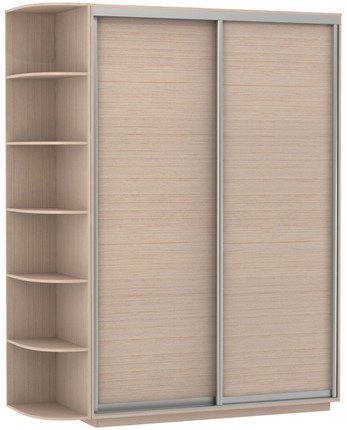Шкаф 2-дверный Экспресс (ДСП), со стеллажом 1900х600х2200, дуб молочный в Перми - изображение