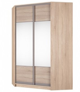 Угловой шкаф Аларти (YA-230х1400(602) (2) Вар. 4; двери D3+D3), с зеркалом в Кунгуре