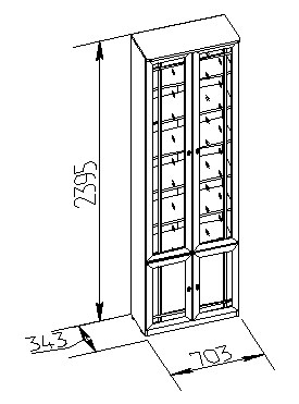 Шкаф для книг Sherlock 32, Дуб Сонома в Перми - изображение 3