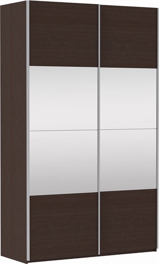 Шкаф двухдверный Прайм (ДСП/Зеркало) 1200x570x2300, венге в Перми - изображение 2