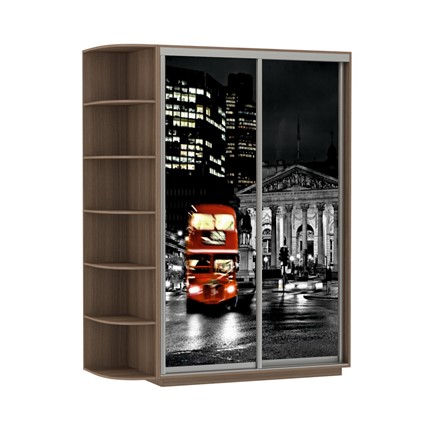 Шкаф Экспресс 1500x600x2200, со стеллажом, Ночной Лондон/шимо темный в Перми - изображение