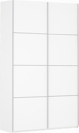Шкаф 2-х створчатый Прайм (ДСП/ДСП) 1600x570x2300, белый снег в Перми - изображение
