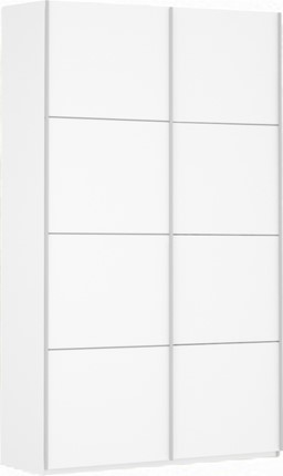 Шкаф 2-створчатый Прайм (ДСП/ДСП) 1200x570x2300, белый снег в Перми - изображение