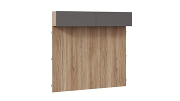Шкаф навесной с декоративными панелями Порто (366) СМ-393.21.023-24 (Яблоня Беллуно/Графит софт) в Кунгуре