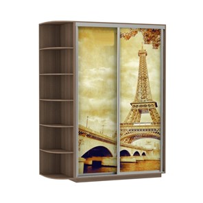 Шкаф 2-х створчатый Экспресс 1900x600x2400, со стеллажом, Париж/шимо темный в Перми