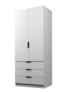 Распашной шкаф ЭШ1-РС-19-8-3я, Белый 190х80х52 в Перми