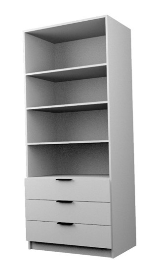 Распашной шкаф ЭШ2-РС-23-8-3я, Белый 190х80х52 в Перми - изображение 1