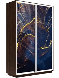 Шкаф Экспресс 1200x450x2200, Абстракция золотая пыль/венге в Перми - предосмотр