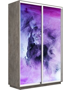 Шкаф Экспресс 1200x450x2200, Фиолетовый дым/бетон в Перми - предосмотр