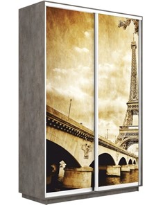 Шкаф 2-створчатый Экспресс 1200x450x2200, Париж/бетон в Перми - предосмотр