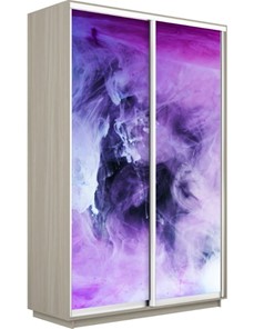 Шкаф 2-х дверный Экспресс 1200x450x2400, Фиолетовый дым/шимо светлый в Перми - предосмотр
