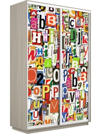 Шкаф 2-дверный Экспресс 1400x600x2400, Буквы/шимо светлый в Перми - изображение
