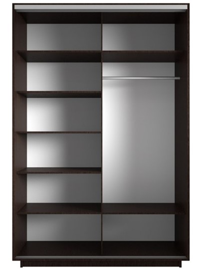 Шкаф 2-дверный Экспресс 1500x600x2400, со стеллажом, Париж/венге в Перми - изображение 1