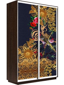 Шкаф 2-дверный Экспресс 1600x450x2400, Золотой орнамент/венге в Перми