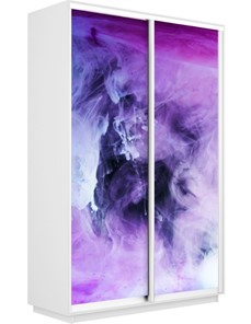 Шкаф Экспресс 1600x600x2200, Фиолетовый дым/белый снег в Перми - предосмотр