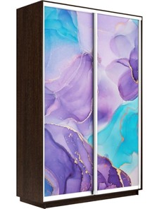 Шкаф 2-х дверный Экспресс 1600x600x2400, Абстракция фиолетовая/венге в Перми