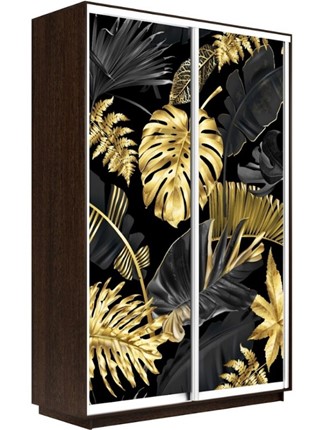 Шкаф Экспресс 1600x600x2400, Листья золото/венге в Перми - изображение