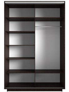Шкаф 2-дверный Экспресс 1700x600x2200, со стеллажом, Сакура/венге в Перми - предосмотр 1