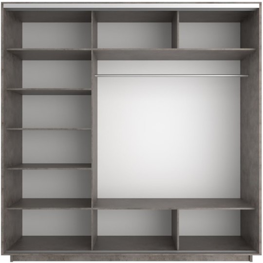 Шкаф 3-х створчатый Экспресс 1800х600х2200, Джунгли темные/бетон в Перми - изображение 1