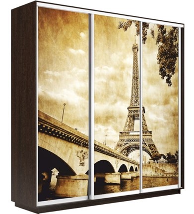Шкаф 3-створчатый Экспресс 1800х600х2200, Париж/венге в Перми - изображение