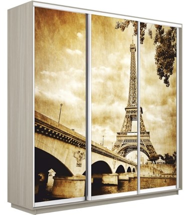 Шкаф 3-створчатый Экспресс 1800х600х2400, Париж/шимо светлый в Перми - изображение