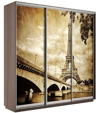 Шкаф 3-дверный Экспресс 1800х600х2400, Париж/шимо темный в Перми - изображение