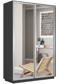 Шкаф 2-дверный Экспресс (2 зеркала) 1600x600x2200, серый диамант в Перми