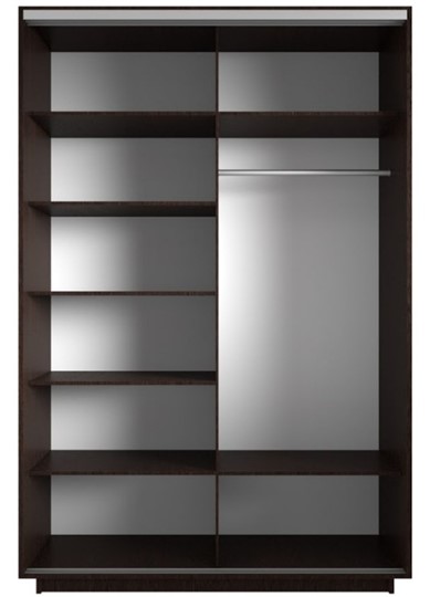 Шкаф 2-дверный Экспресс (2 зеркала) 1600x600x2200, венге в Перми - изображение 1