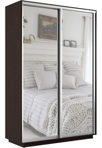 Шкаф 2-дверный Экспресс (2 зеркала) 1600x600x2200, венге в Перми - предосмотр