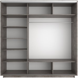 Шкаф 3-створчатый Экспресс 2100х600х2200, Абстракция серая/бетон в Перми - предосмотр 1