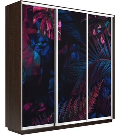 Шкаф трехдверный Экспресс 2100х600х2200, Джунгли темные/венге в Перми - изображение