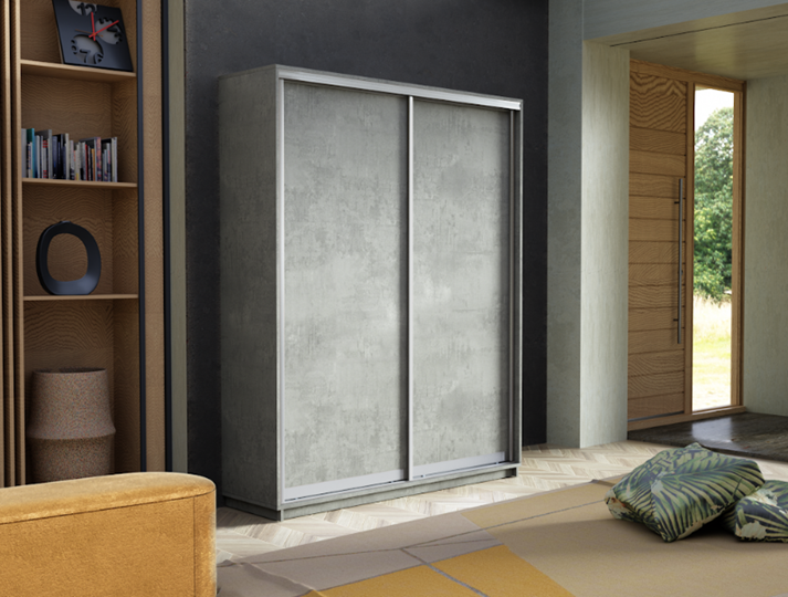 Шкаф 2-дверный Экспресс (ДСП) 1400х450х2200, бетон в Перми - изображение 5