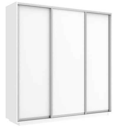 Шкаф 3-дверный Экспресс (ДСП) 1800х600х2400, белый снег в Перми - изображение