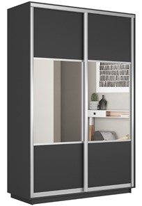 Шкаф 2-дверный Экспресс (Комби) 1600x450x2400, серый диамант в Перми