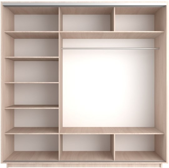 Шкаф 3-створчатый Экспресс (Комби) 2100х600х2400, дуб молочный в Кунгуре - изображение 1