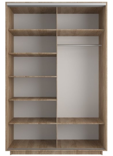 Шкаф 2-створчатый Экспресс (Комби), со стеллажом 1700x600x2200, дуб сонома в Перми - изображение 1