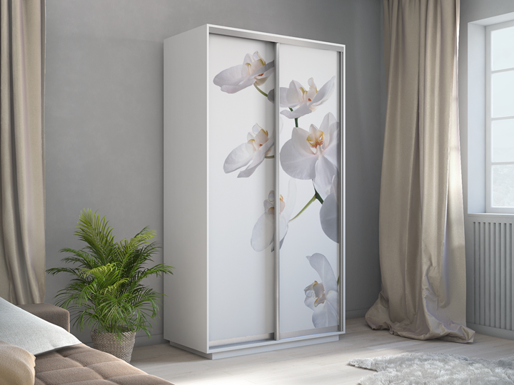 Шкаф 2-створчатый Хит 1200x600x2200, белая орхидея, белый снег в Перми - изображение 3