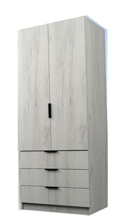 Шкаф ЭШ2-РС-23-8-3я, Дуб Крафт белый 190х80х52 в Перми - изображение
