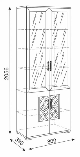 Шкаф 4-х дверный Тиффани М15 в Перми - изображение 1